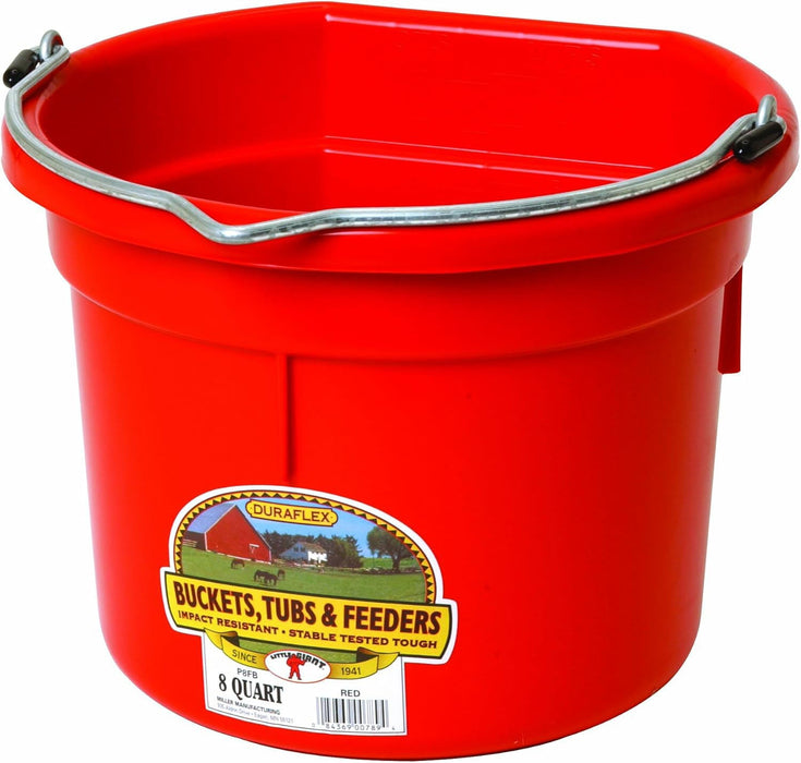 Little Giant Flat - Back Buckets – Impact - Resistant, Easy to Hang, 8 qt & 20 qt - M31BX - Red - 8 qt (2 gallons) - 7