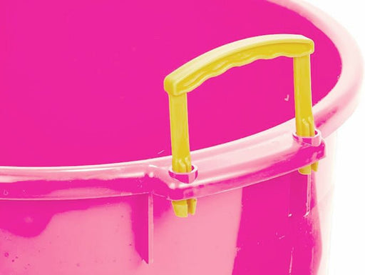 Little Giant Muck Tub – 40 & 70 Quart Heavy Duty Muck Bucket with Plastic Handles - M31CA - 70 Quarts (17.5 Gallons) - Pink - 2
