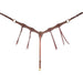 Martin Saddlery 1.5" Leather Breast Collar with Rosette Strings - CR1WK - Chocolate Brown - Horse - 1
