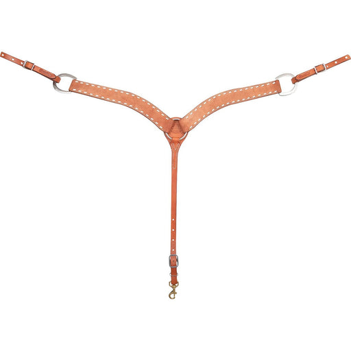 Martin Saddlery 2" Breast Collar with Buckstitch - CR1WN - Brown - Horse - 1