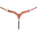 Martin Saddlery 2.75" Leather Breast Collar with Buckstitch - CR1WP - Chestnut Brown - Horse - 1