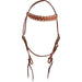 Martin Saddlery Buckstitched Leather Browband Headstall - CR1WM - Brown - Horse - 2