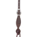 Martin Saddlery Leather Split Ear Headstall with Rosette Strings - CR1WH - Chocolate Brown - Horse - 2