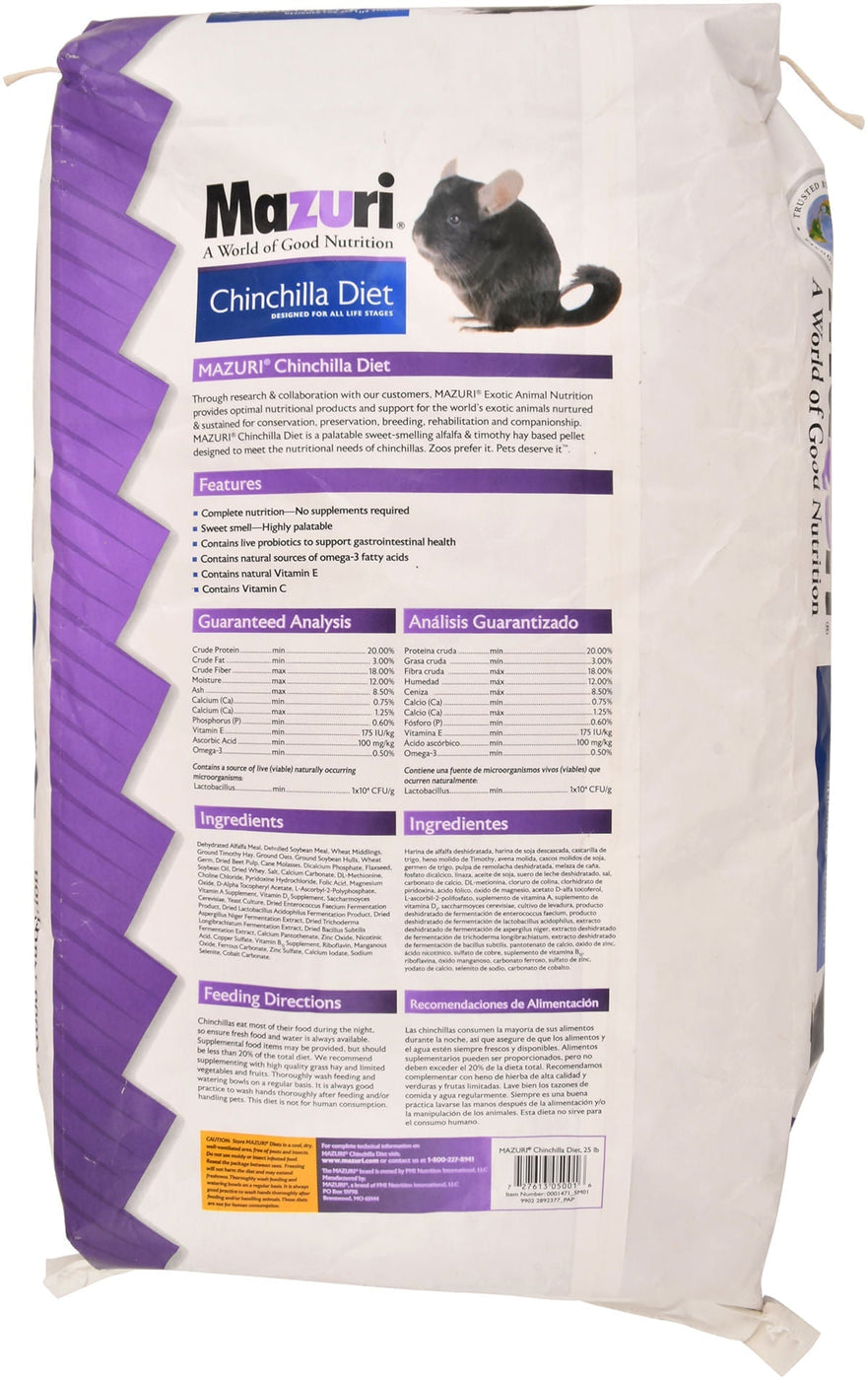 Mazuri Chinchilla Diet Complete Nutrition — LVS