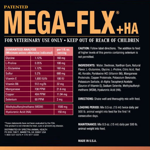 Mega - Flx +HA Equine Joint & Muscle Supplement - GQM4 - 32oz - 2