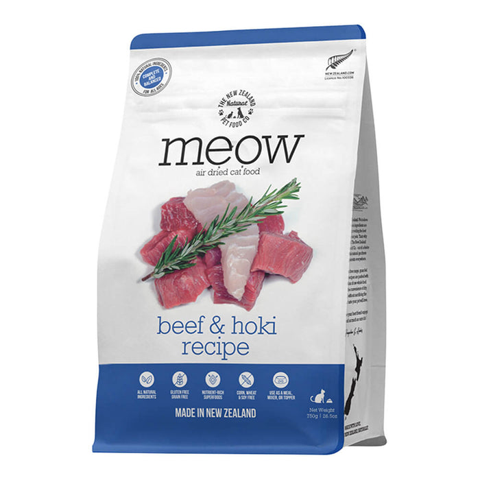 Meow Beef & Hoki Air Dried Food, 26.5 oz - 030NZ-MAD750BH - Beef & Hoki - 1