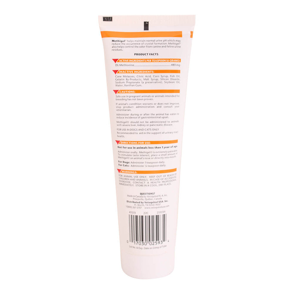 Vetoquinol Methigel Urinary Supplement for Cats & Dogs, 4.25oz ...