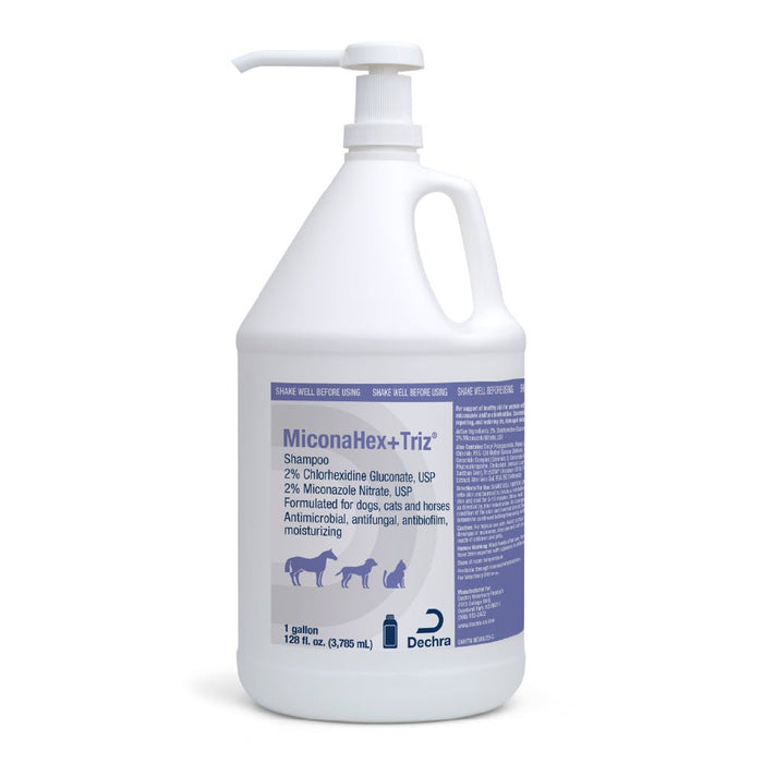 MiconaHex+Triz Medicated Antifungal & Antibacterial Shampoo for Dogs, Cats & Horses - 013DP-73015 - 1 Gallon - 10