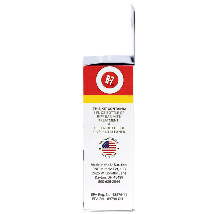 Miracle Care R - 7 Ear Mite Treatment Kit for Dogs & Cats - G9T1 - 2 (1 oz) bottles - 5