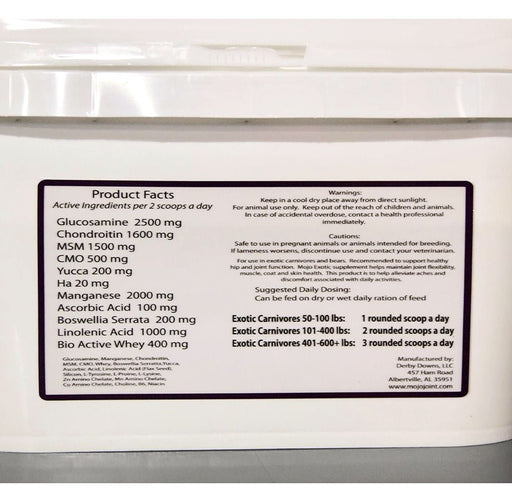 Mojo Exotic Animal Joint Supplement, 12 lb - DIAB - 2