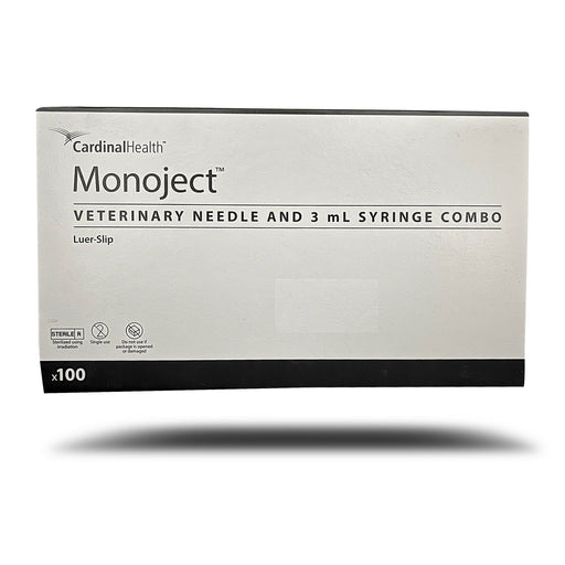Monoject Luer - Slip (LS) Syringe with Needle Combo - 01101MON-3X22X3-4LS - 3 cc LS with 22G x 3/4" - 100 Count - 2
