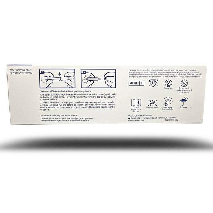 Monoject Needle, Polypropylene Hub, 100 Count - 01102MON-25X5-8 - 25G x 5/8" - 11