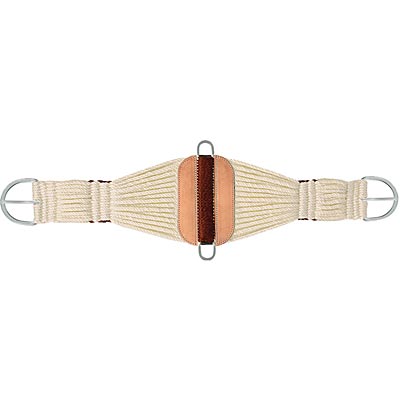 Mustang Cowboy Roper Cinch, 29 Strand, White - Jeffers - Horse Supplies > Horse Tack > Cinches