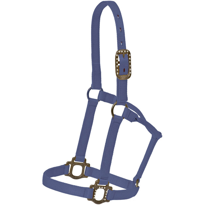 Mustang Nylon Halter with Antique Dot Hardware for Horses - 1212AE - Navy - Horse - 1 ct - 4