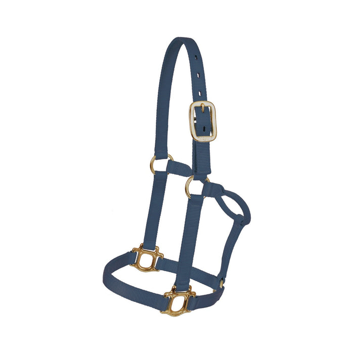 Mustang Triple - Ply Nylon Horse Halter - 121NX - Navy - Full - 1