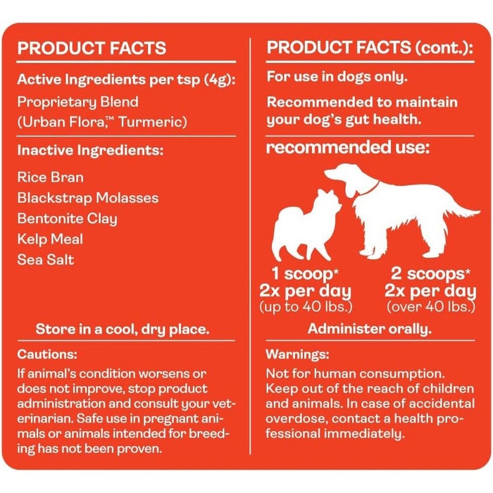 Mutt Gut 3 - in - 1 Pre + Pro + Postbiotic Supplement for Dogs - MTT02 - under 40lbs (90g) - 5