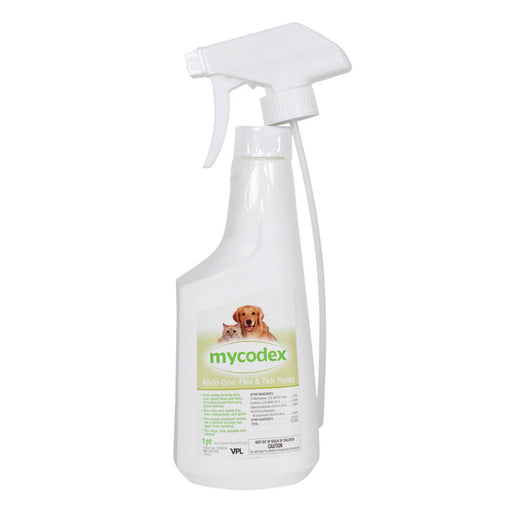 Mycodex All - in - One Flea & Tick Spray for Dogs & Cats, 16 oz - 004VPL03-16 - 16 oz - 1