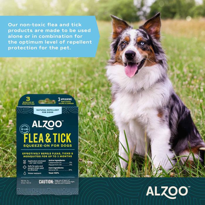 Natural Plant - Based Flea & Tick Squeeze - On Topical for Dogs - 7VWC - 3 pack (3 Month Supply) - 5