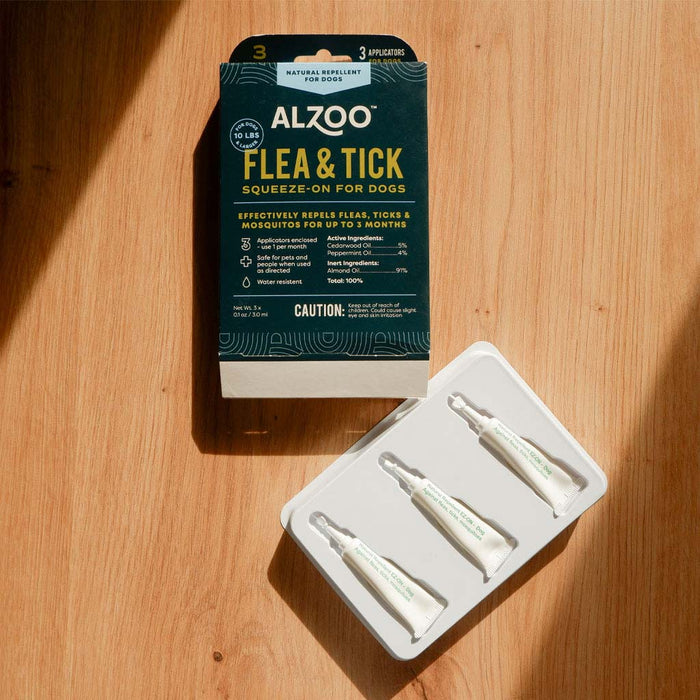 Natural Plant - Based Flea & Tick Squeeze - On Topical for Dogs - 7VWC - 3 pack (3 Month Supply) - 6