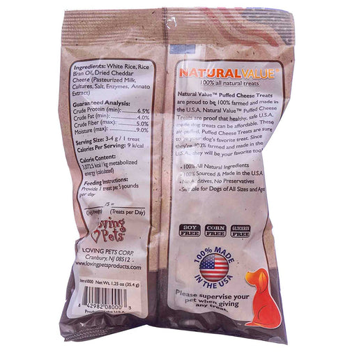 NaturalValue 100% Natural Dog Treats - ZOFN - Puffed Cheese - 2
