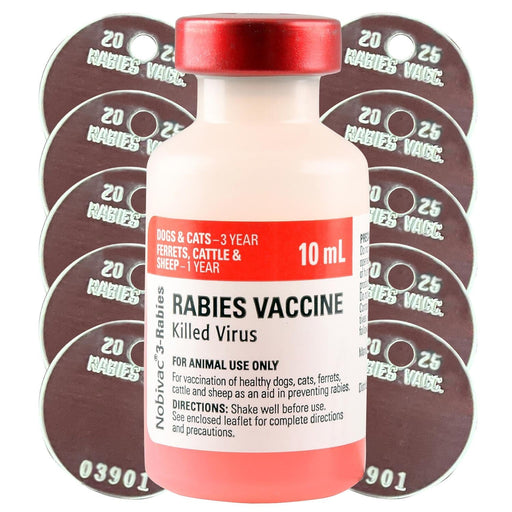 Nobivac 3 Rabies Vaccine Kit with Tags - 012SCH-5152-02-TAGKIT - 10 Dose - 1