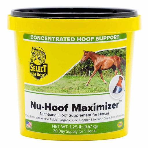 Nu - Hoof Maximizer Concentrated Hoof Supplement for Horses – Biotin & Amino Acid Formula - SELB8 - 1.25 lb - 30 Day Supply - 2