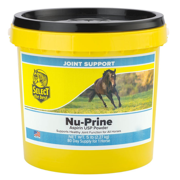 Nu - Prine Aspirin Powder Joint Supplement for Horses – Buffered Aspirin, Molasses Flavored, Equine Joint Support - SELD4 - 5 lb - 80 Day Supply - 1
