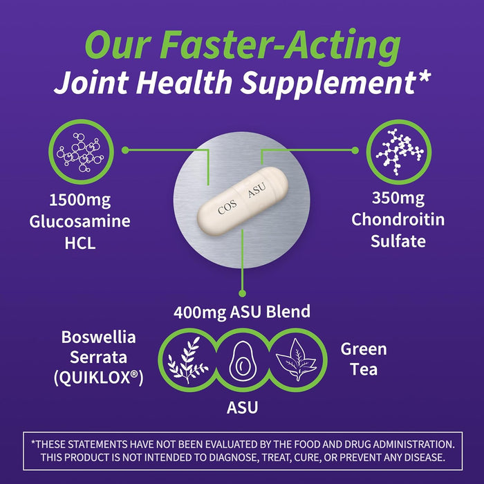 Nutramax Cosamin ASU Joint Health Supplement with Glucosamine, Chondroitin & ASU for Men’s & Women's Joint Health - 2FXB - 90 Capsules - 22