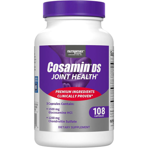 Nutramax Cosamin DS Joint Health Supplement with Glucosamine & Chondroitin for Men’s & Women's Joint Health, 108 Capsules - 2FXE - 108 Capsules - 1