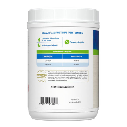 Nutramax Cosequin ASU Joint & Digestive Health Functional Tablets for Horses, 240 Tablets - 060NM-3000308 - 2