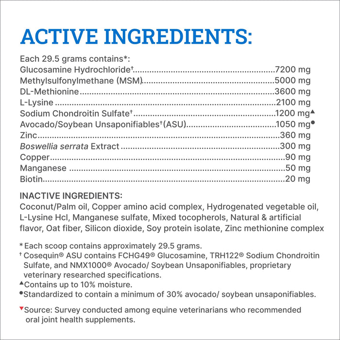 Nutramax Cosequin ASU Joint & Hoof Pellets Joint Health Supplement for Horses - 060NM-3000007 - 4