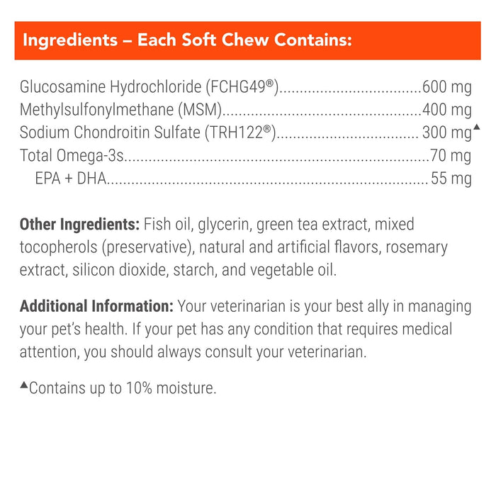 Nutramax Cosequin Joint Health Supplement for Dogs - With Glucosamine, Chondroitin, MSM, and Omega - 3's - 015NM-CQOMSC120-MSM - 120 count - 15
