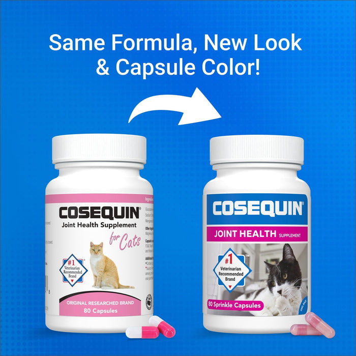 Nutramax Cosequin Joint Health with With Glucosamine and Chondroitin Supplement for Cats, 80 Capsules - 015NM-CAT80 - 80 Capsules - 1 ct - 2