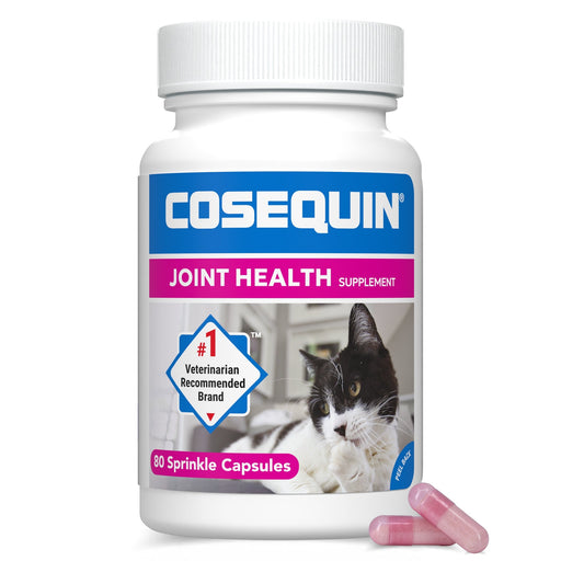 Nutramax Cosequin Joint Health with With Glucosamine and Chondroitin Supplement for Cats, 80 Capsules - 015NM-CAT80 - 80 Capsules - 1 ct - 1