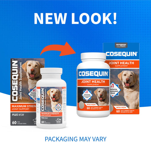 Nutramax Cosequin Maximum Strength Joint Health Plus MSM Supplement for Dogs, Chewable Tablets - 015NM-DS60 - 60 Chewable Tablets - Each - 2