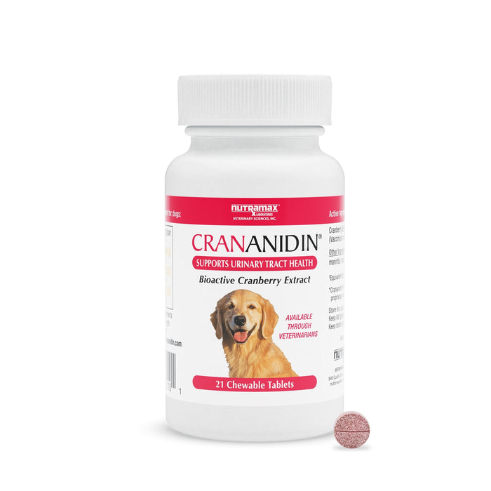 Nutramax Crananidin - Cranberry Extract Urinary Tract Health Supplement for Dogs, 75 Chewable Tablets - 2FWU-2 - 75 Chewable Tablets - 2 pk - 7
