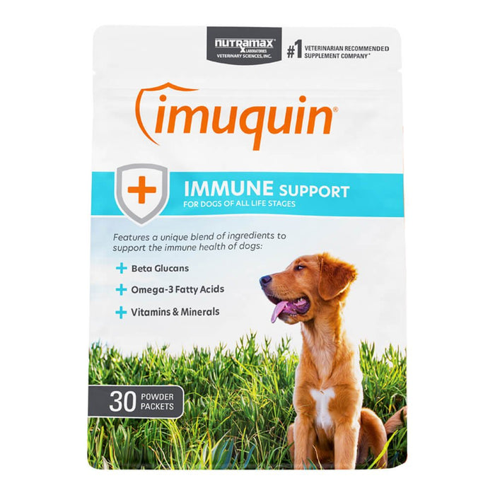 Nutramax Imuquin Immune Health for Dogs, 30 Packets - 015NM-3000070 - 30 Powder Packets (Unflavored) - 1