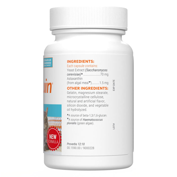 Nutramax Imuquin Immune Health Supplement Powder for Cats, With Beta Glucans, With Astaxanthin, 30 Sprinkle Capsules - 015NM-3000166 - 30 Spinkle Capsules - 2