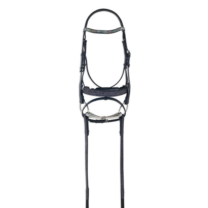 Ovation Fantasia Dressage Bridle, Black/Pastel - 5Y29 - Horse - 1