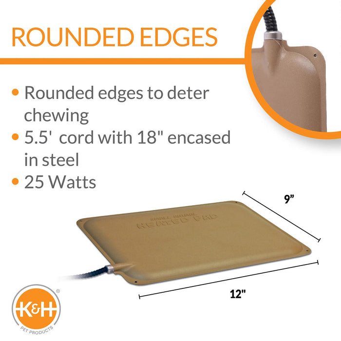 K&H Pet Products Extreme Weather Kitty Pad Petite Tan 9 X 12 Inches Color Brown
