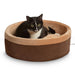 K&H Pet Products Thermo-Kitty Bed Indoor Heated Cat Bed Color Brown