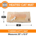 K&H Pet Products Thermo-Kitty Mat Heated Cat Bed Sage/Tan 12.5 X 25 Inches Color Green
