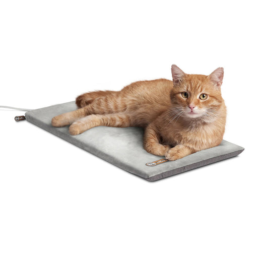 K&H Pet Products Thermo-Kitty Mat Heated Cat Bed Color Grey
