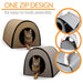 K&H Pet Products Thermo Mod Kitty Shelter Outdoor Heated Kitty House Color Brown