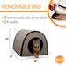 K&H Pet Products Thermo Mod Kitty Shelter Outdoor Heated Kitty House Color Grey