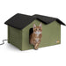 K&H Pet Products Outdoor Heated Kitty House Color Green
