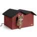 K&H Pet Products Outdoor Heated Kitty House Color Red
