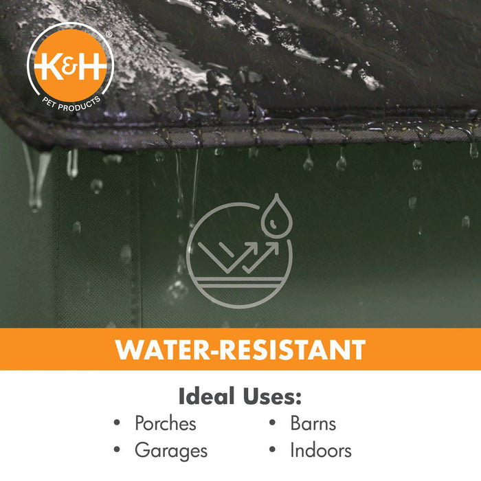 K&H Pet Products Outdoor Heated Kitty House Cat Shelter Color Red