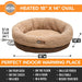 K&H Pet Products Thermo-Snuggle Cup Bomber - Indoor Heated Cat Bed Color Brown