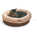 K&H Pet Products Thermo-Snuggle Cup Bomber - Indoor Heated Cat Bed Color Brown